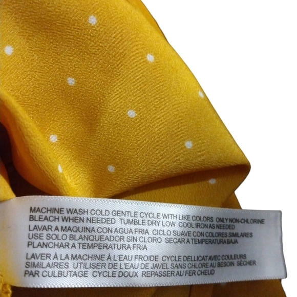 Polka Dot Eloquii Top Drape Bodice Triangle Cut-Out Flutter Slve. Feminine 2X - Picture 12 of 12